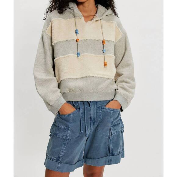 FREE PEOPLE Tops - NEW FREE PEOPLE camp crush hoodie in heather grey